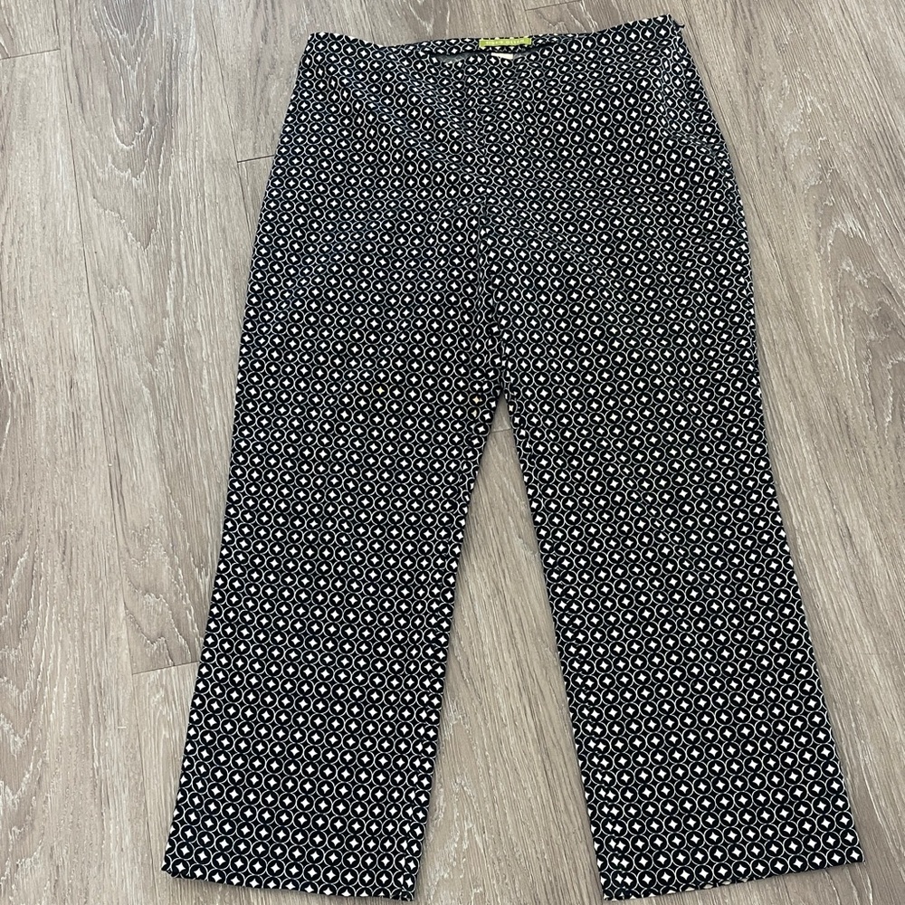 Sigrid Olsen Black and White Straight Leg Pants